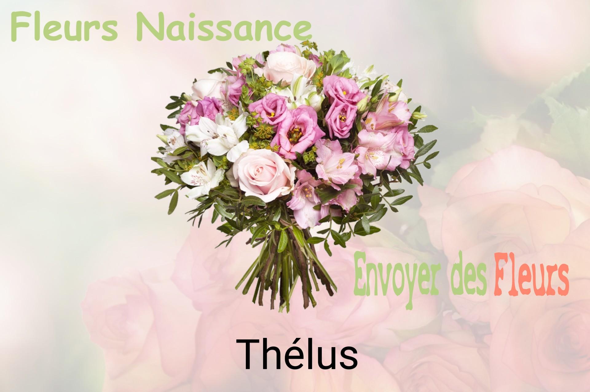 Bouquet de fleurs de naissance livré à Thélus